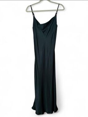 Zara Satin Cowl Neck Maxi Slip Dress